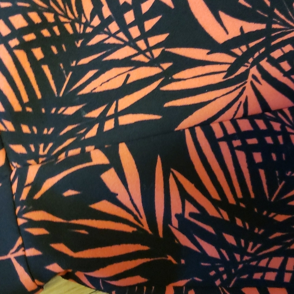 Zara palm leaf red/black OTS dress XS - Picture 3 of 4